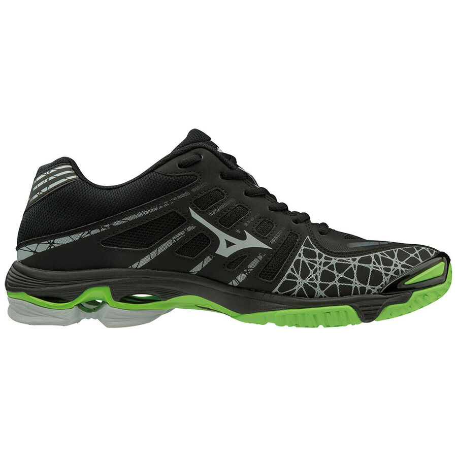 Mizuno WAVE VOLTAGE Blk/HighRise/GreenGecko
